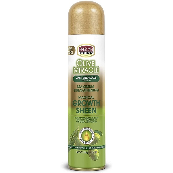 African Pride Olive Miracle Magical Growth Sheen Spray 226g